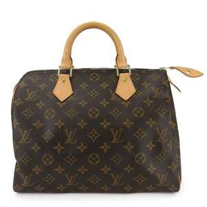 LOUIS VUITTON Authentic Brown Monogram Canvas Speedy 30 Bag